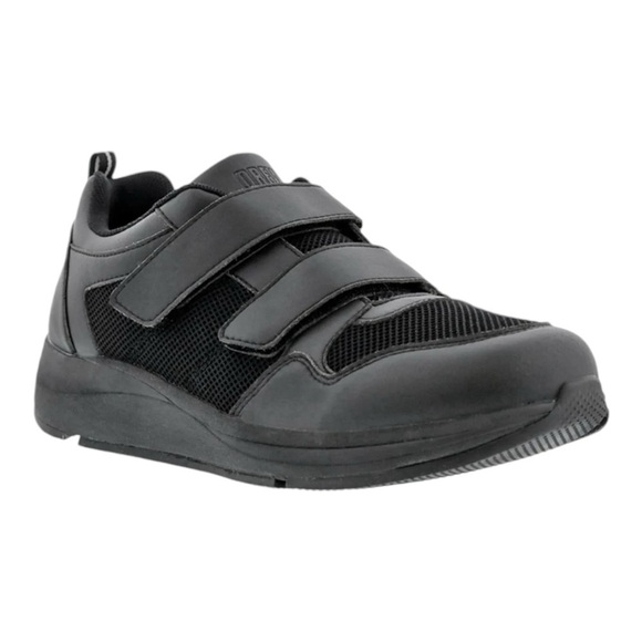 Drew Contest Hook and Loop Slip Resistant Athletic Shoe in Black NIB